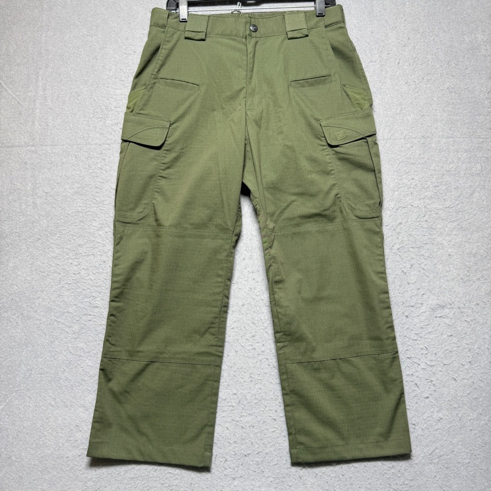 5.11 Tactical Series Men's Cargo Pants Olive Green 30x26 Flex Poly Cotton FLAW